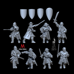 Men at Arms mit einhand Waffen